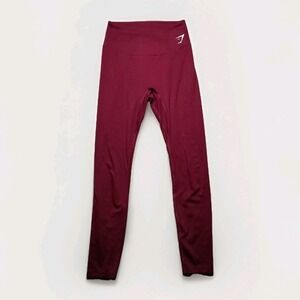 Gymshark Red Everyday Seamless Workout Leggings Athletic Activewear Womens Small